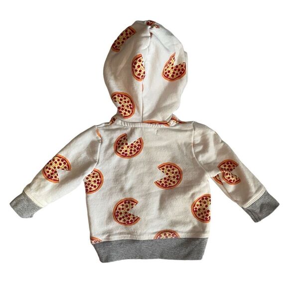 Monica + Andy White Infant Pizza Hoodie Sweatsuit Size 0-3 Months - Picture 2 of 4